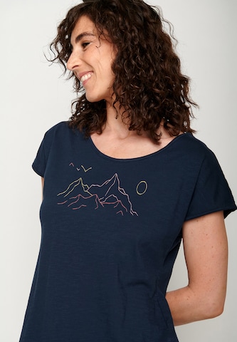 GREENBOMB Shirt 'Nature Contours' in Blauw