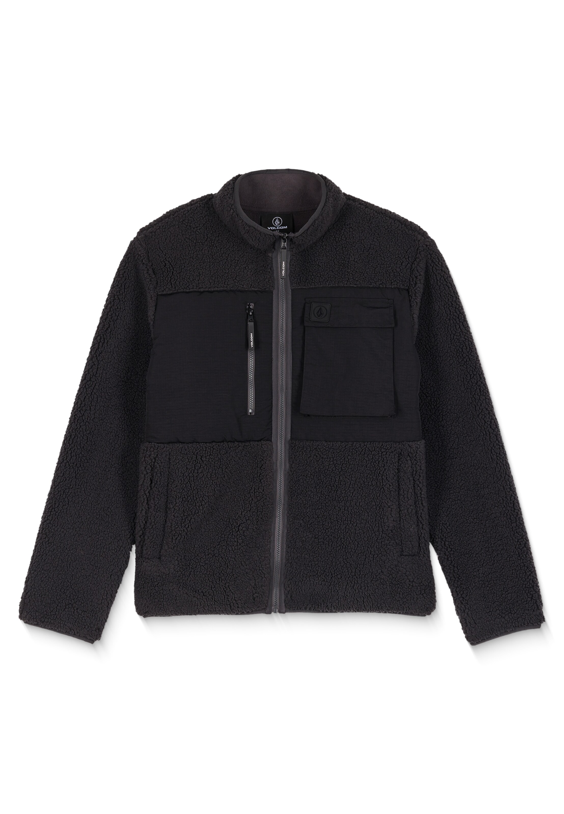 Volcom Athletic fleece jacket 'Storm Stone' in Black: front