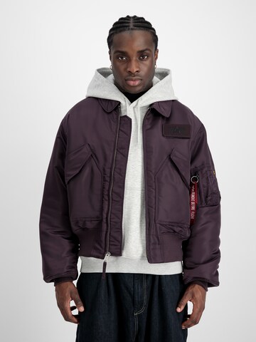 ALPHA INDUSTRIES Средняя посадка Демисезонная куртка 'CWU 45' в Лиловый: спереди