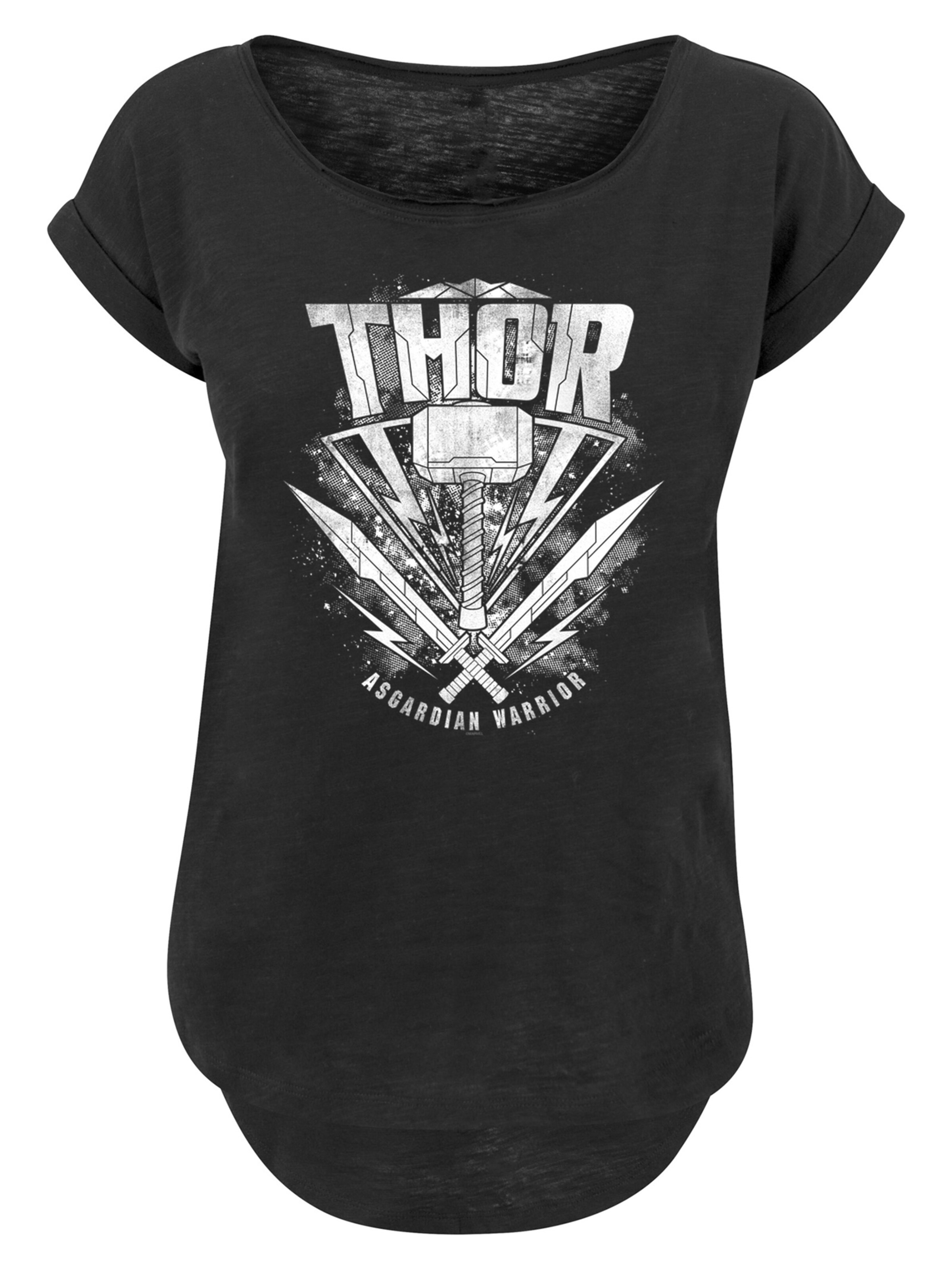 F4NT4STIC Shirt 'Marvel Thor Ragnarok Thor Hammer' in Black: front