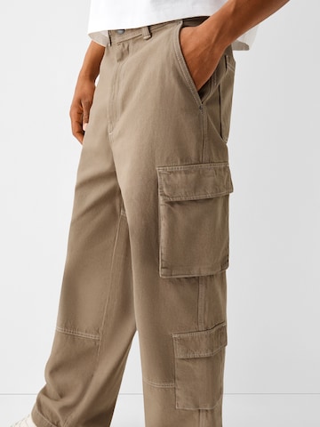 Loosefit Pantalon cargo Bershka en beige