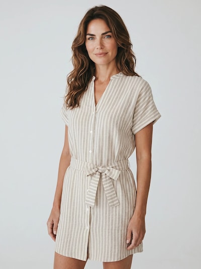 Pink Label Summer Dress 'BEACHWEAR SAND STRIPE' in 40 in Beige, Item view