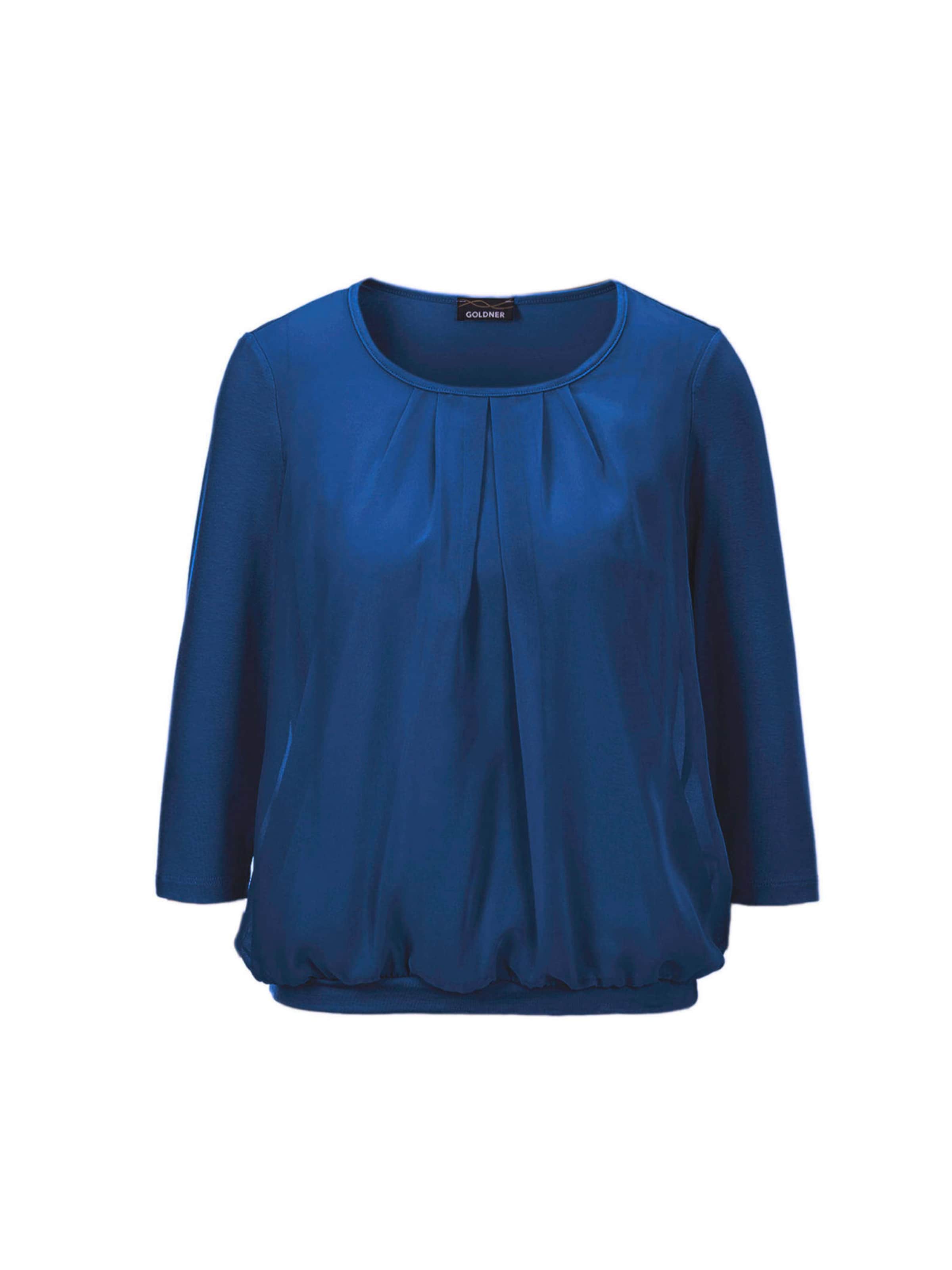 Goldner Bluse in Blau: Vorderseite