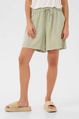 CULTURE Regular Trousers 'Clarina' in Green: front