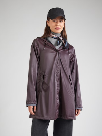 RAINS Between-Seasons Coat in Red: front