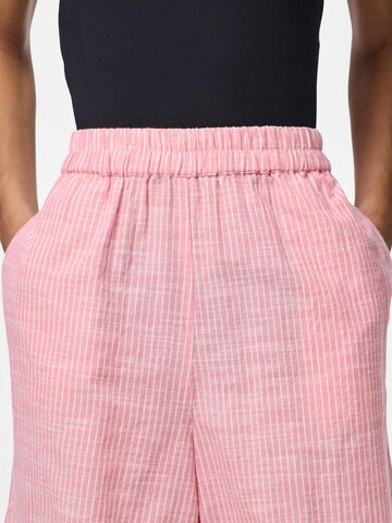 PIECES Regular Pants 'PCApia' in Pink