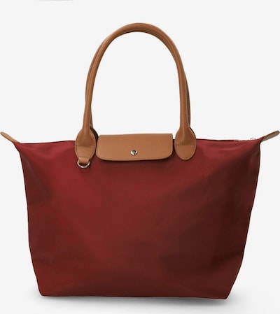 MANFIELD Handtasche in cognac / rot, Produktansicht