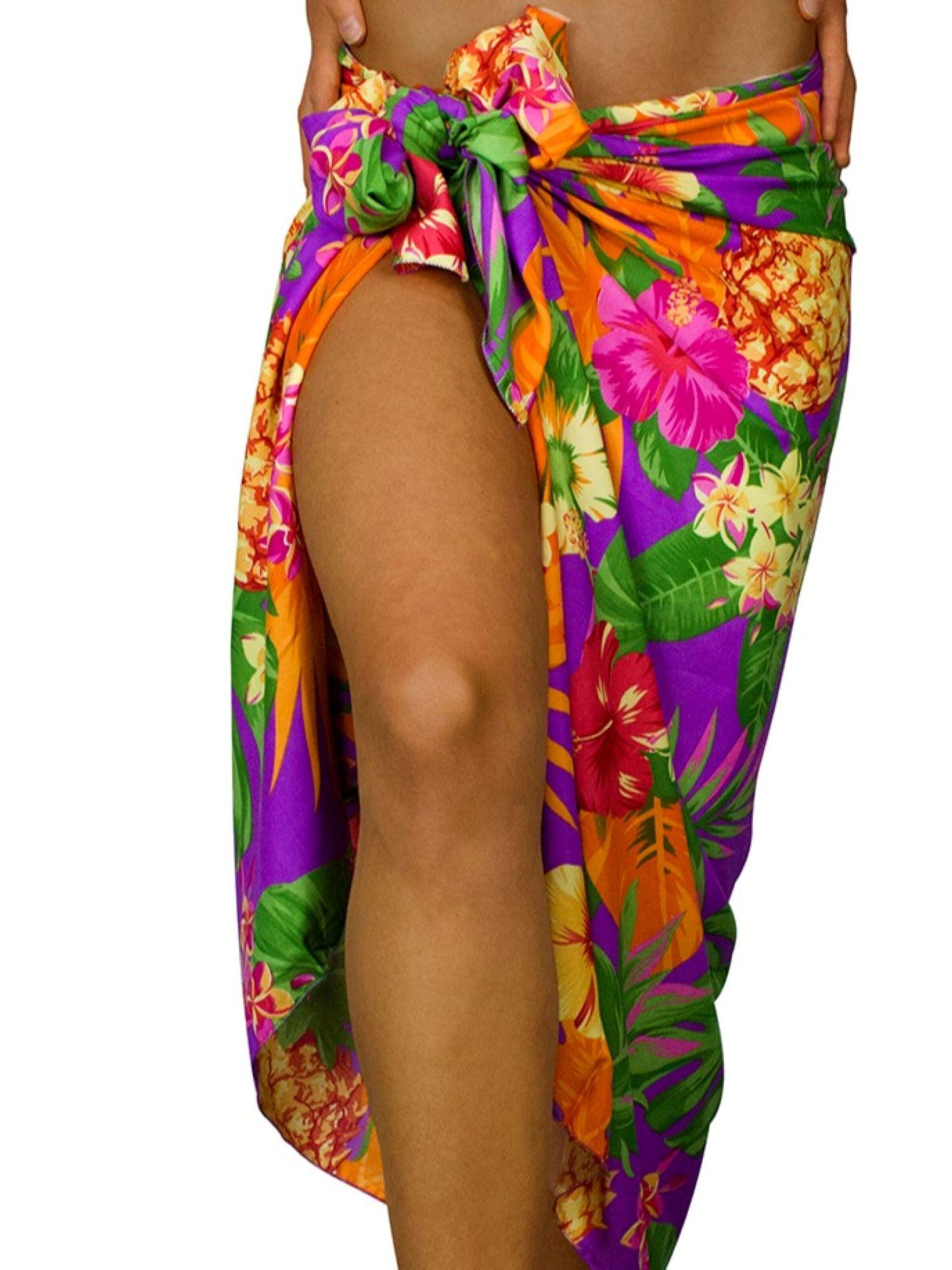 King Kameha Scarf 'Pineapple' in Purple