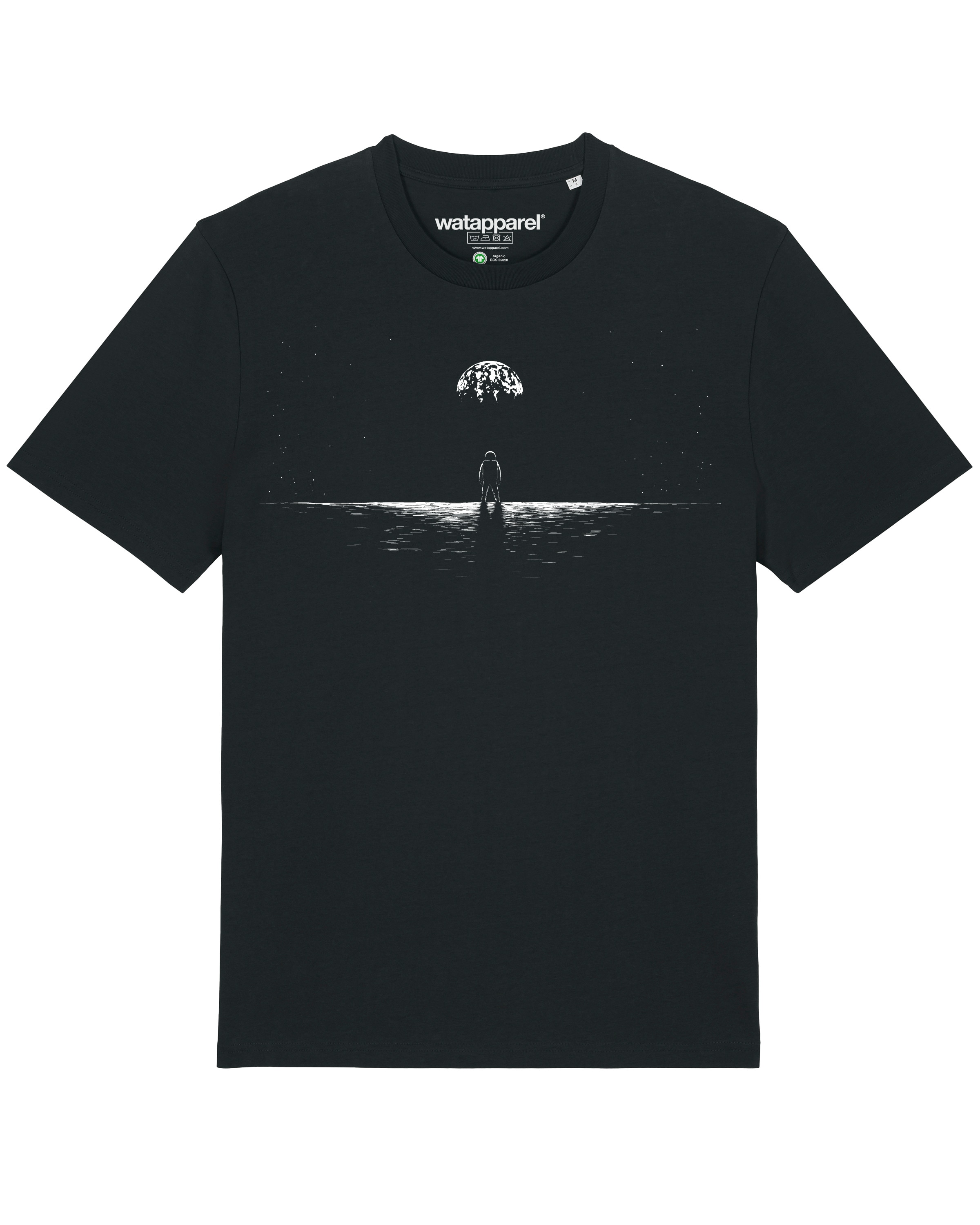 T-Shirt 'Lost in space' Watapparel en noir : devant