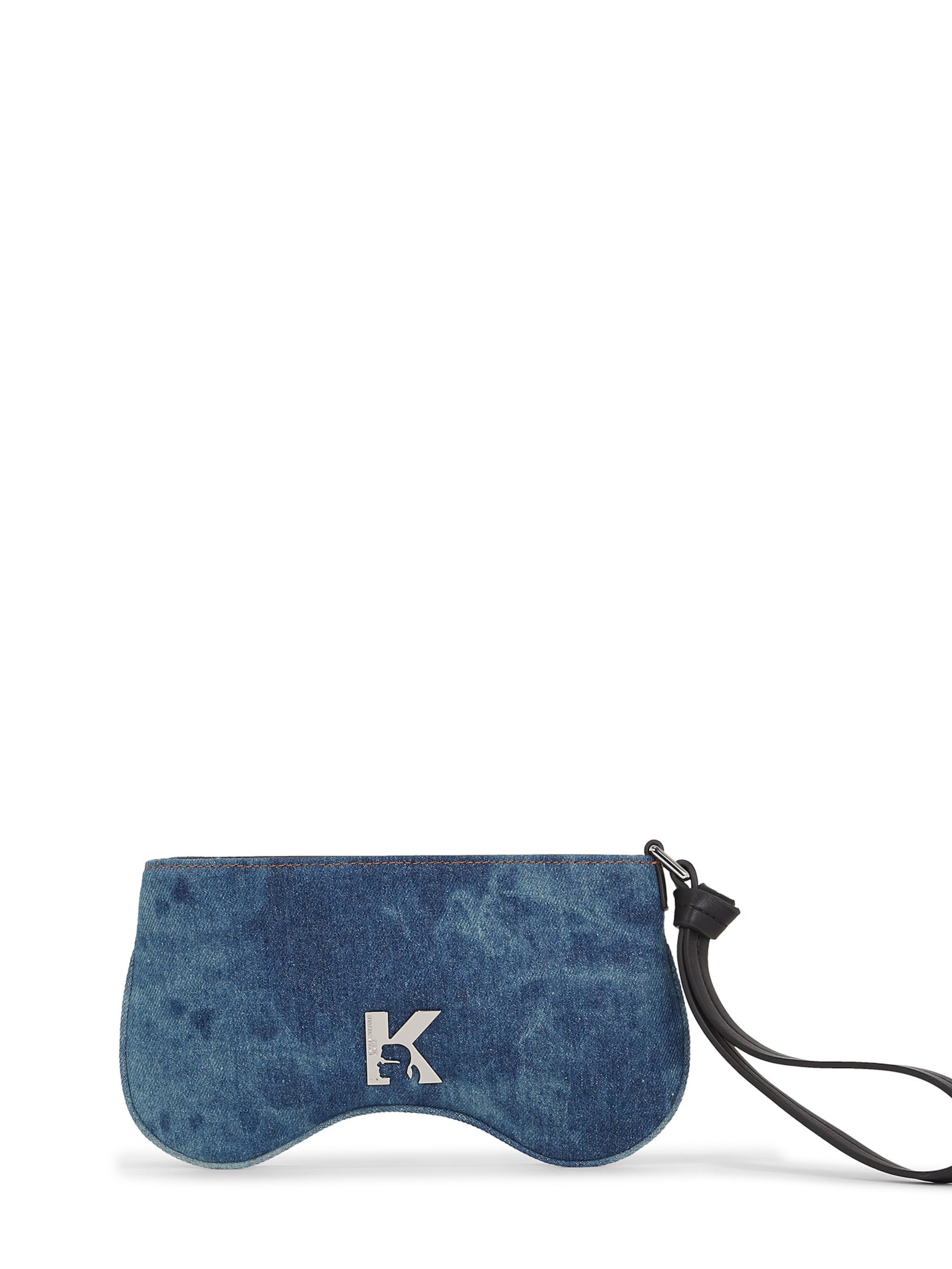 Clutch de la KARL LAGERFELD JEANS pe albastru: față