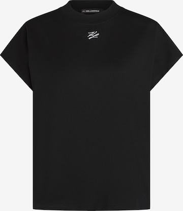 juoda Karl Lagerfeld Marškinėliai: priekis