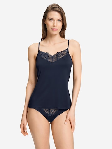 Haut ' Azelia ' Hanro en bleu : devant