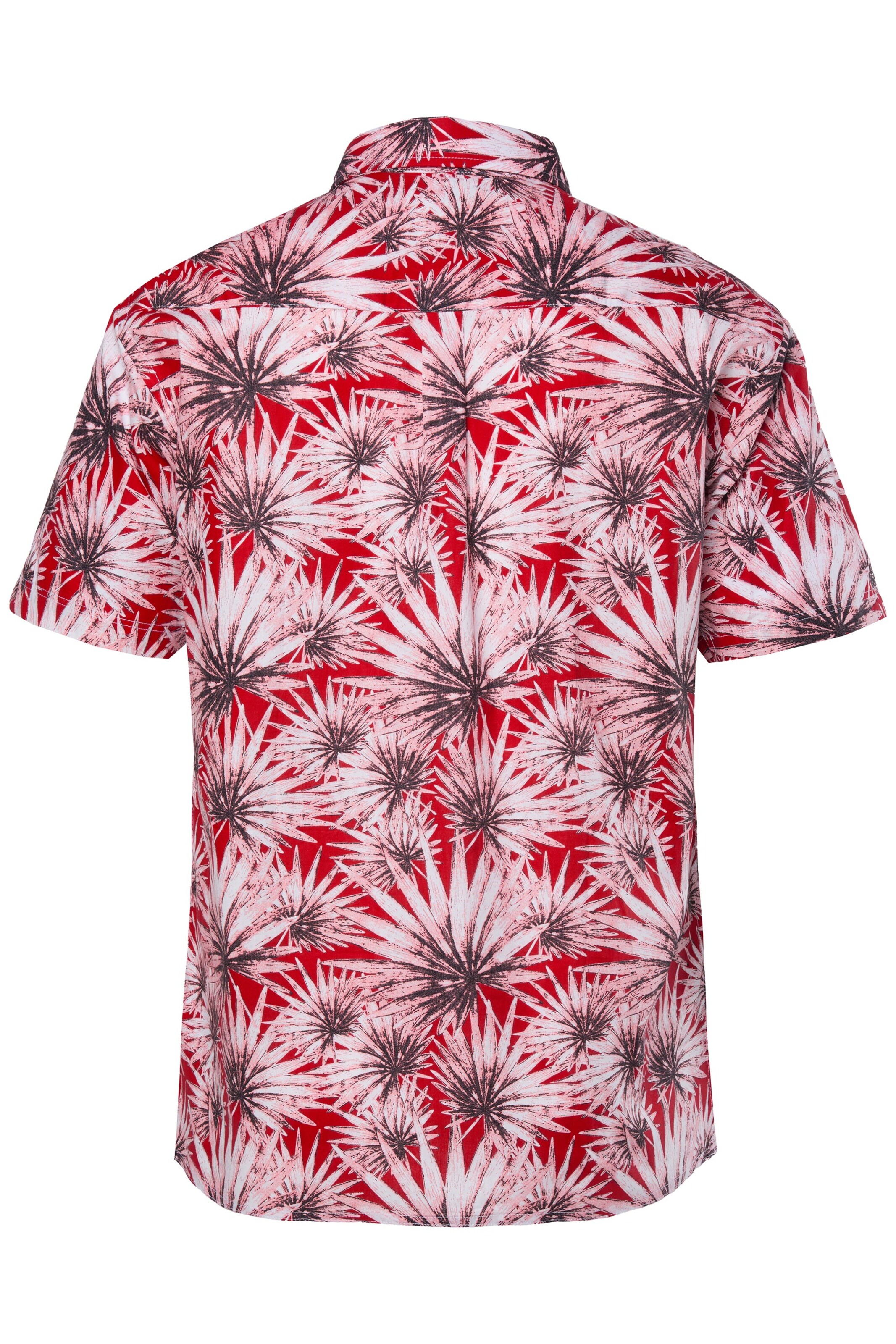 Men Plus Comfort fit Overhemd in Rood