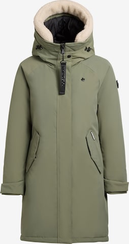 khujo - Sobretudo de inverno 'Semie3' em verde: frente