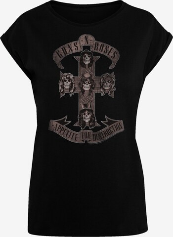 F4NT4STIC Shirt 'Guns 'n' Roses' in Schwarz: predná strana