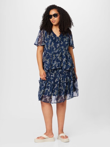 Vero Moda Curve Bluse 'MILLA' i blå