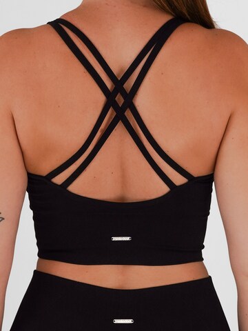 sminded® Classic Sports Bra 'Seamless Boost Bra' in Black