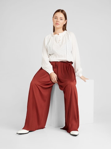 ABOUT YOU Curvy Wide leg Pants 'Elena' in Brown