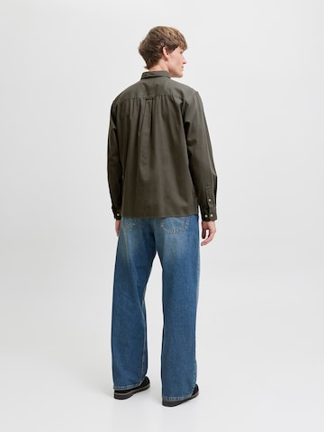 JACK & JONES Средняя посадка Рубашка 'JJETRAVIS' в Зеленый