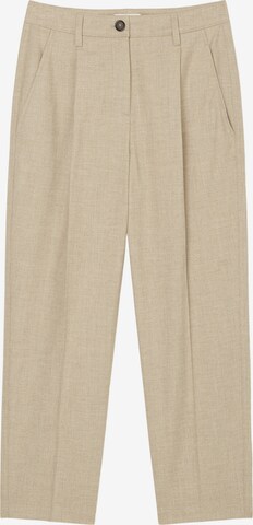 Marc O'Polo Tapered Pleat-Front Pants in Beige: front