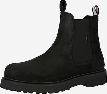 Tommy Jeans Chelsea Boots in Black: front