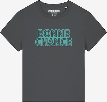 Maglietta 'Bonne Chance' di Watapparel in grigio: frontale