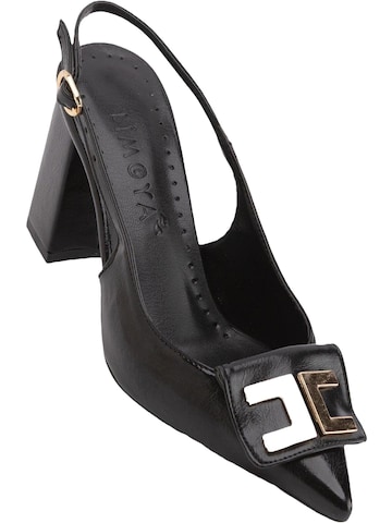 Limoya Slingpumps 'Rosmarin' in Schwarz: Vorderseite