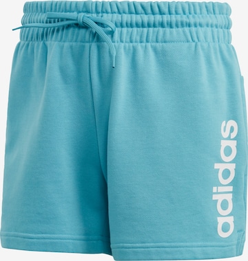 ADIDAS SPORTSWEAR Sportshorts 'Essentials Linear French Terry' in Blau: predná strana