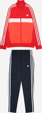Costum de trening 'Essentials 3-Stripes Tiberio' de la ADIDAS SPORTSWEAR pe roșu: față