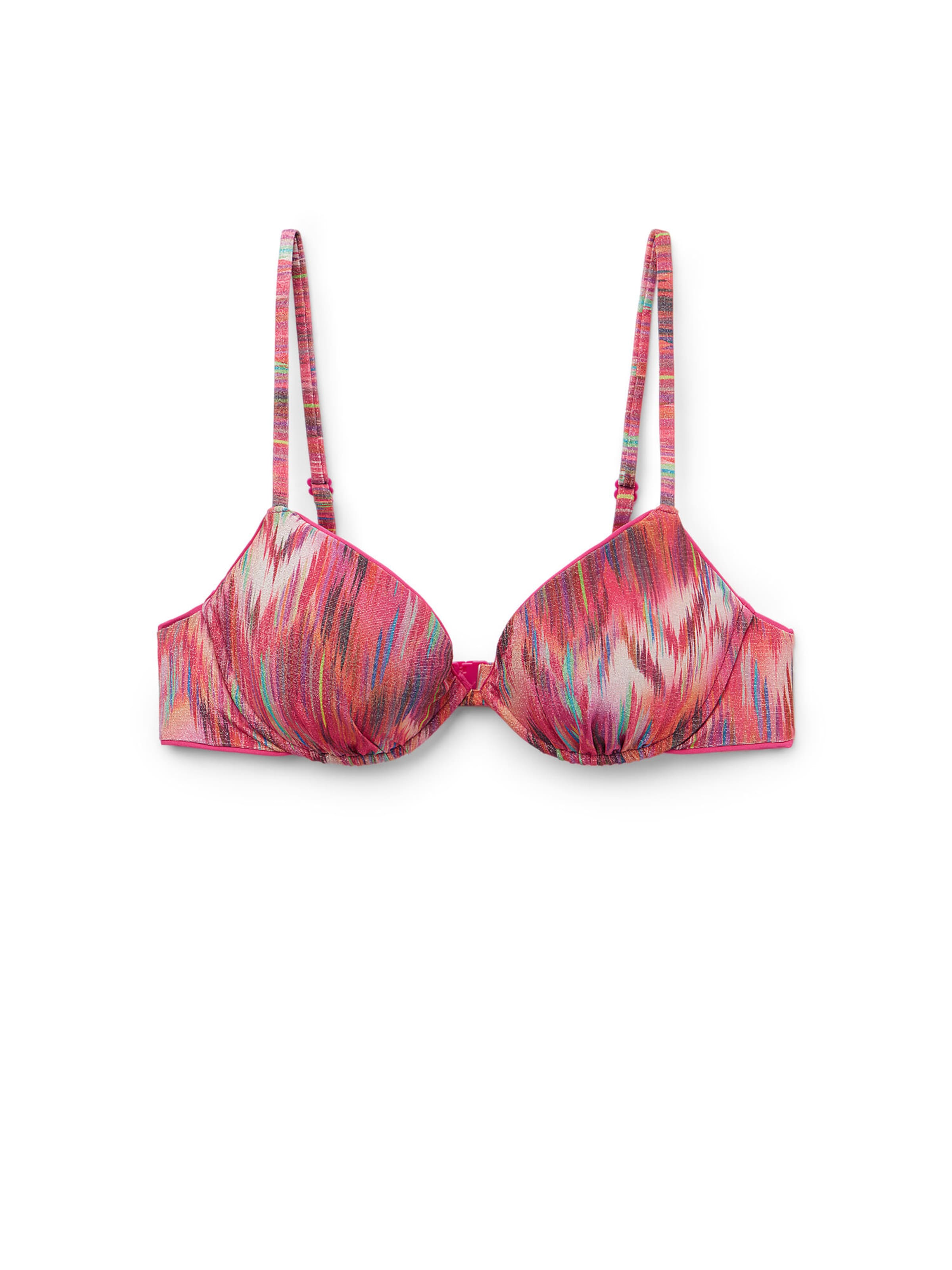 CALZEDONIA Push-up 'MULTICOLOR ETHNIC' Bikini Top in Mischfarben: Vorderseite