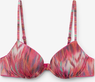 CALZEDONIA Push-up 'MULTICOLOR ETHNIC' Bikini Top in Mischfarben: Vorderseite