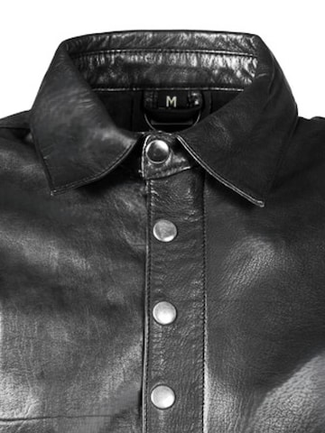 Be  Noble Regular fit Overhemd 'Lederhemd - Lederjacke Orlando' in Zwart
