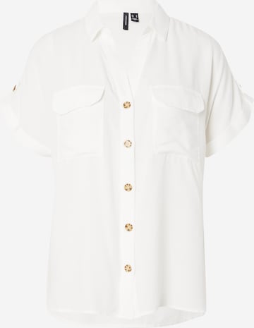 VERO MODA Bluse 'BUMPY' in Weiß: predná strana