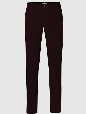 Hiltl Slim fit Chino Pants 'Tavi - Casual Gabardine' in Red: front