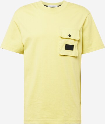 Calvin Klein Jeans Koszulka w kolorze żółty: przód