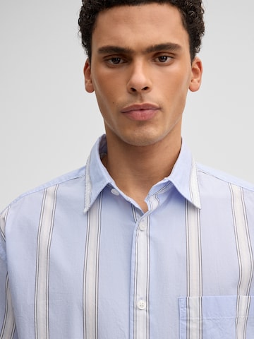 STRELLSON Comfort fit Button Up Shirt 'Nelson' in Blue