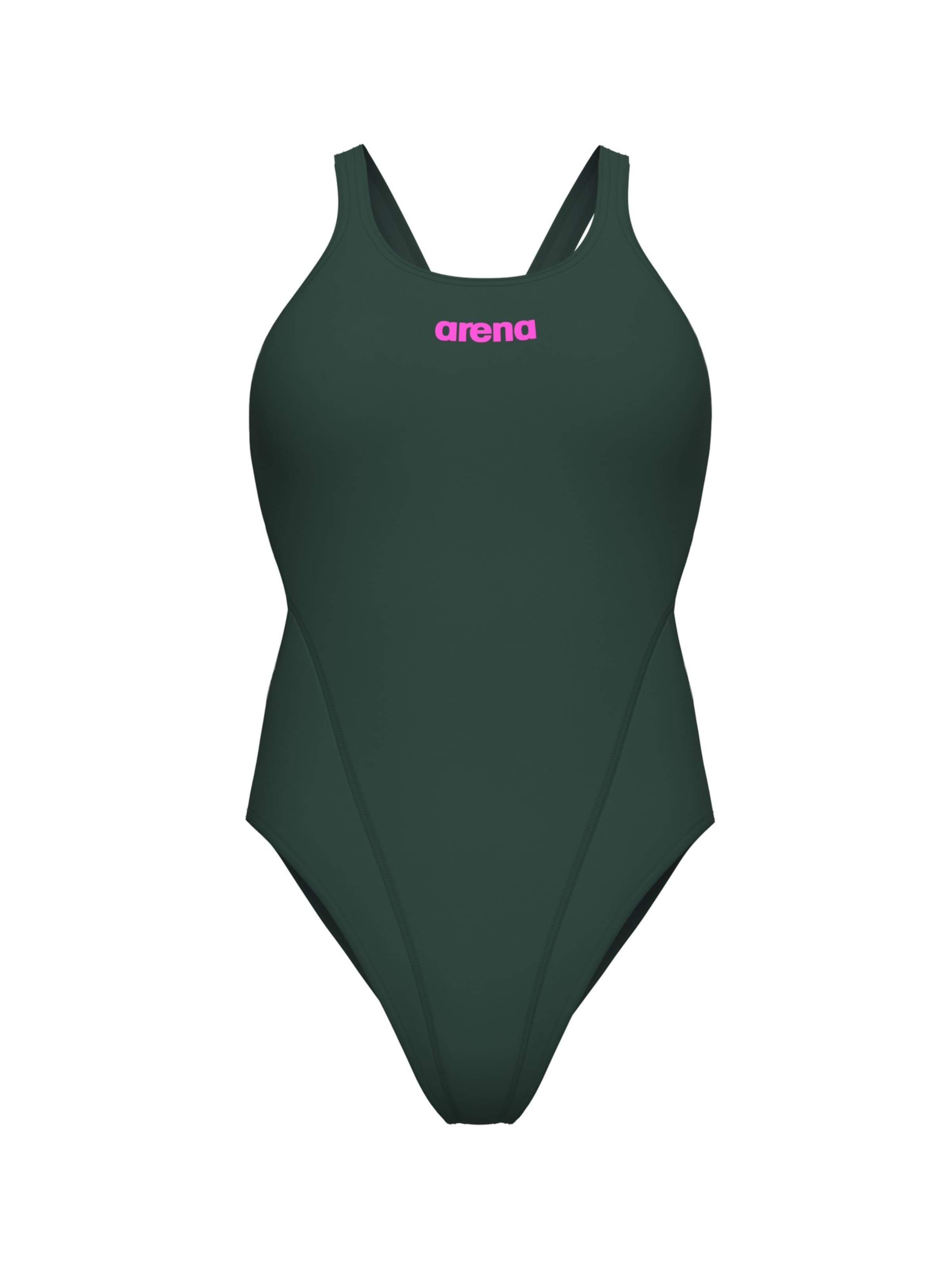 ARENA - Bustier Traje de baño 'SWIM TECH SOLID' en verde: frente