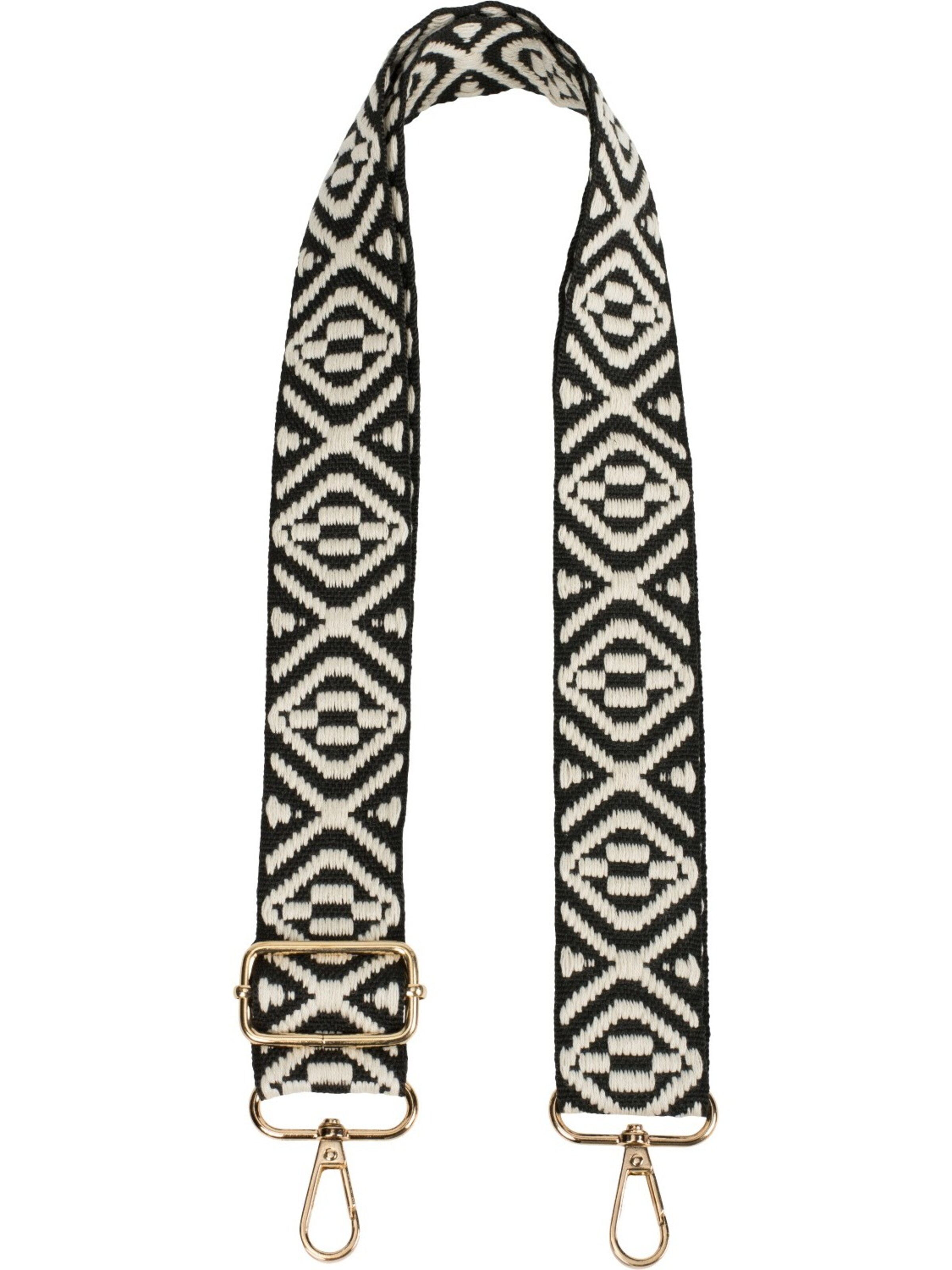 styleBREAKER Bag accessories 'Wechsel Taschengurt Azteken Muster' in Black: front