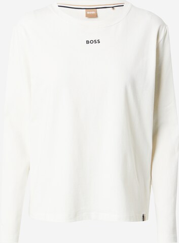 BOSS - Camiseta para dormir en blanco: frente