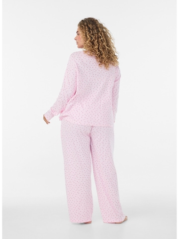 Zizzi Pyjamahose 'MPOINTY' in Pink