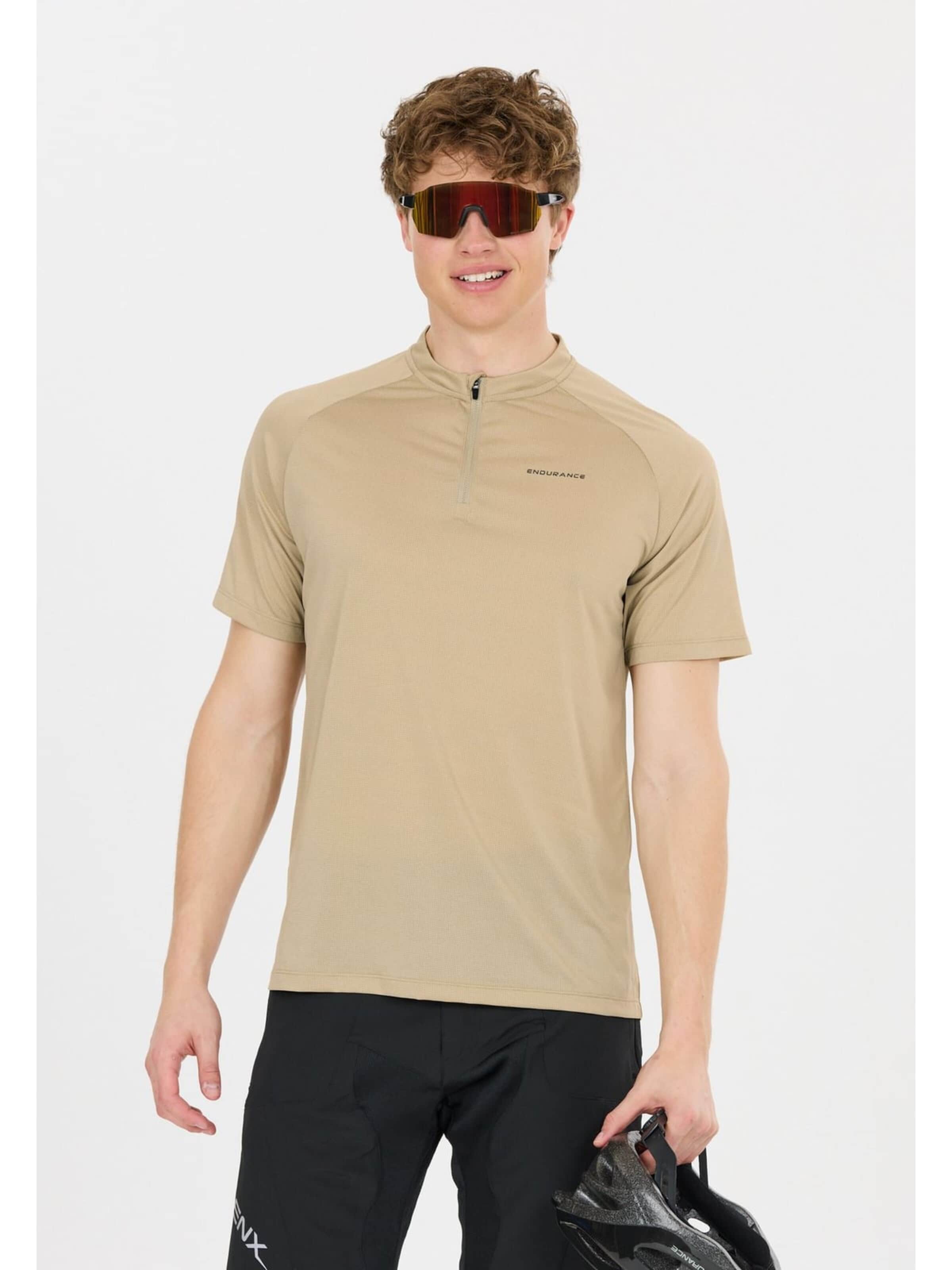 T-Shirt fonctionnel 'Crow M Melange Cycling/MTB SS Shirt' ENDURANCE en vert : devant