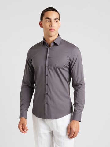 Calvin Klein Slim fit Πουκάμισο σε γκρι