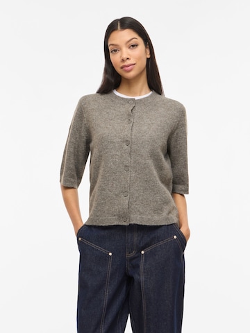 VILA Strickjacke 'VILiga' in Grau: Vorderseite