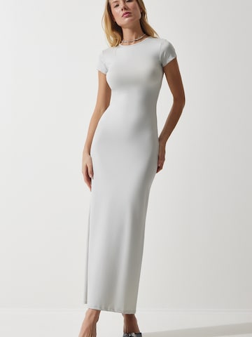 Happiness İstanbul Šaty - Sivá: predná strana