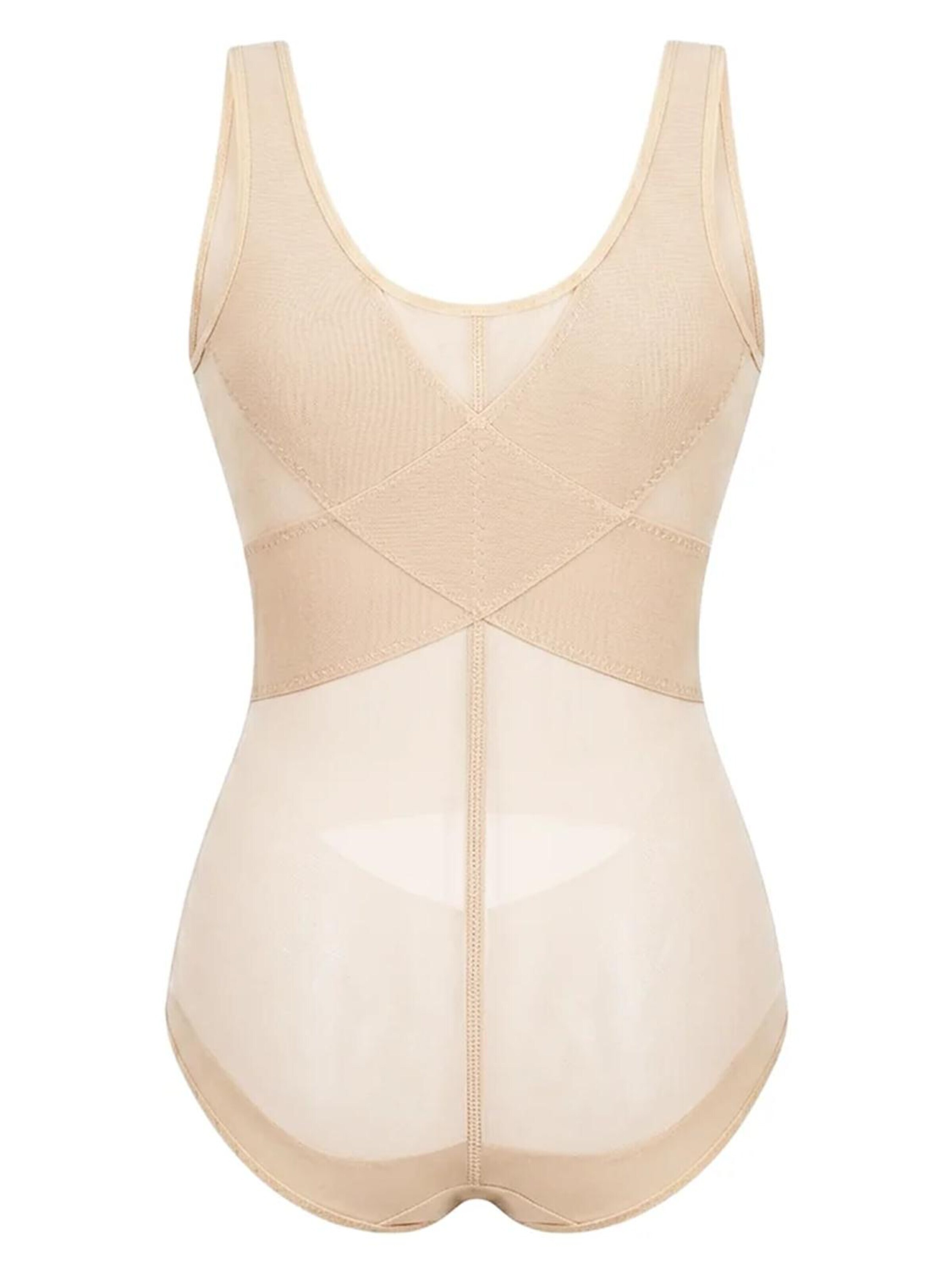 Shapetape Shapingbody 'Corrigerende bodysuit met brede bandjes' in Beige