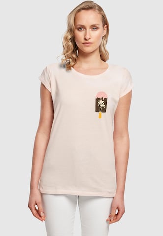 Merchcode T-Shirt 'Summer - Icecream' in Pink: Vorderseite