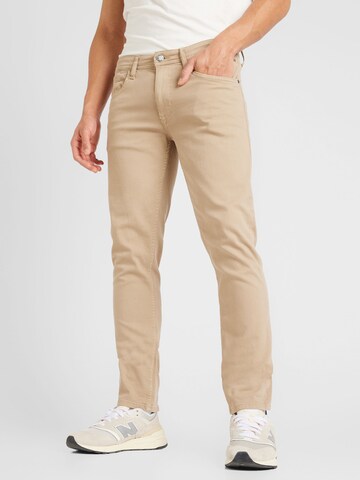 Coupe slim Pantalon chino 'Twister' BLEND en marron : devant