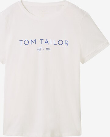 TOM TAILOR Футболка в Белый: спереди