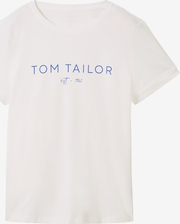 TOM TAILOR Μπλουζάκι σε λευκό: μπροστά