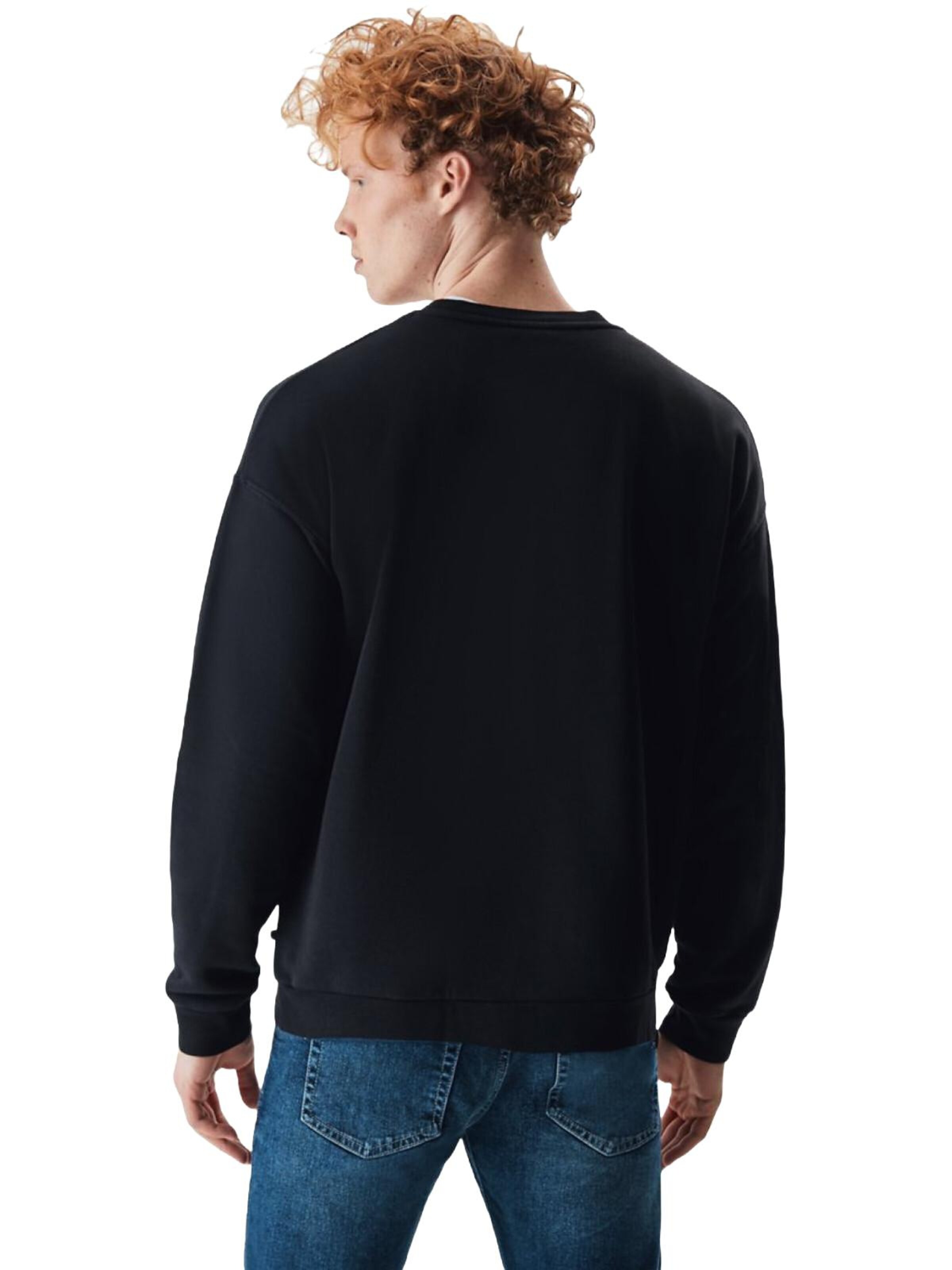 LTB Jeans Sweatshirt 'LTB Jeans Herren Basic Sweatshirt' in Black
